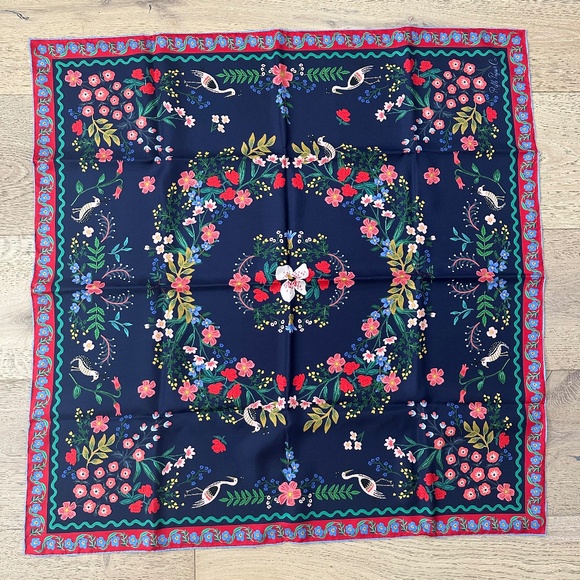 Rifle Paper Co. Accessories - Rifle Paper Co. Original 100% Silk Scarf LUXEMBOURG Pattern